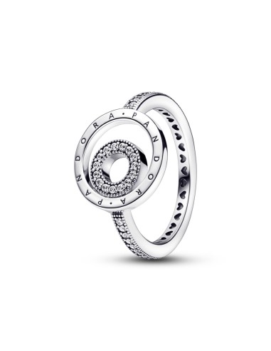 ANILLO PANDORA SIGNATURE EN PLATA DE LEY LOGO CRC