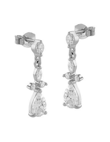 SILVER EARRINGS WITH WHITE ZIRCONIA ITEMPORALITY