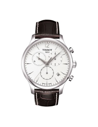 RELOJ TISSOT TRADITION ACERO Y CORREA MARRON