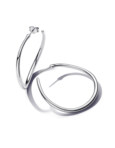 42MM OPEN HOOP EARRINGS IN STERLING SILVER