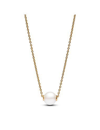 NECKLACE WITH A 14K GOLD PLATED PEARL CU