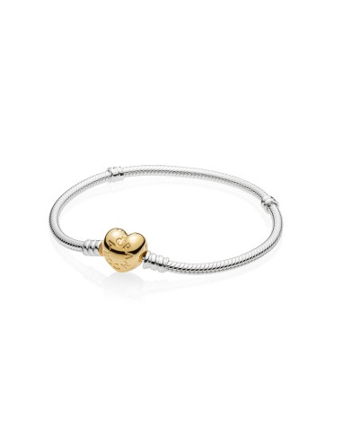 Bracelet PLATE MOMENTS CIERRE CORAZON PANDORA SHINE