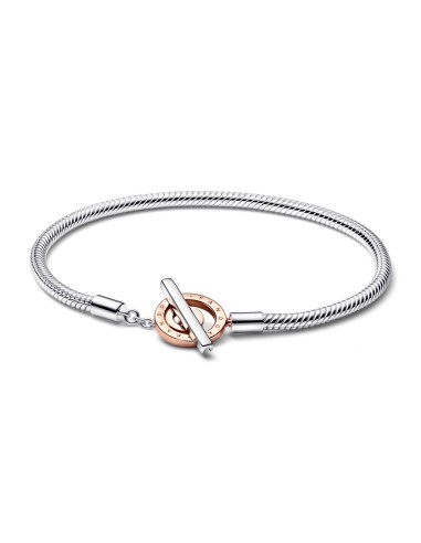 PULSERA PANDORA SIGNATURE EN PLATA DE LEY Y CON UN