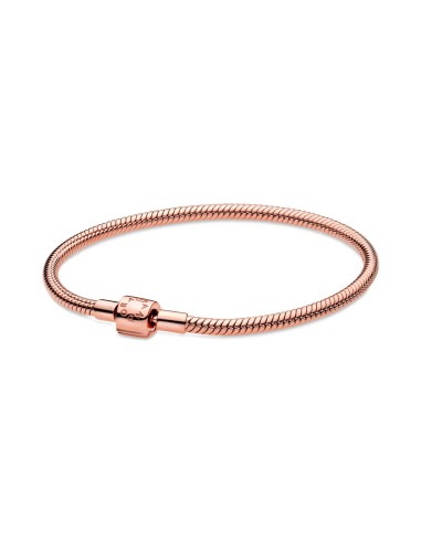 PULSERA PLATA MOMENTS CON CIERRE DE BARRIL ROSE