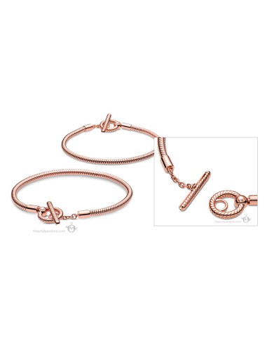 PULSERA PANDORA ROSE MOMENTS TBAR CADENA SERPIENT