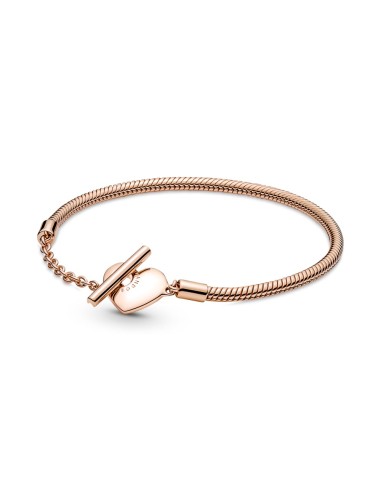 PULSERA MOMENTS CIERRE T Y CORAZON PANDORA ROSE