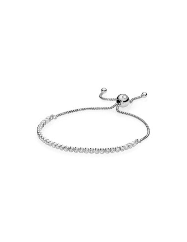 PULSERA PLATA CIRCONITAS CIERRE DESLIZANTE