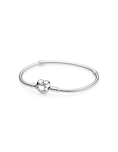 PULSERA PLATA CIERRE CORAZN