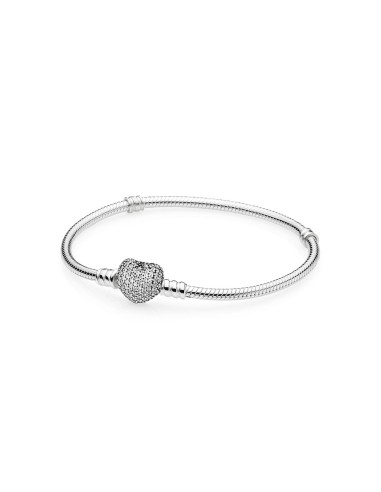 Bracelet PLATE CIRCONITAS CIERRE CORAZN PAVE