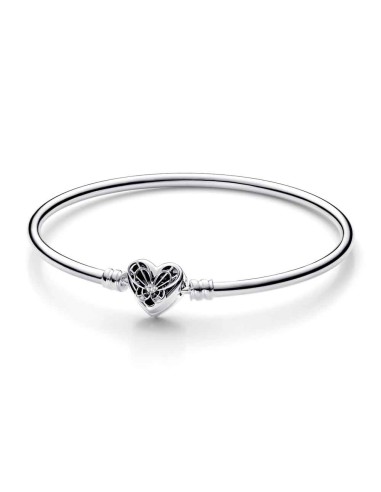 PULSERA RIGIDA PANDORA MOMENTS EN PLATA DE LEY COR