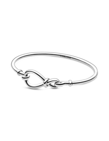 PULSERA PLATA RIGIDA NUDO INFINITO