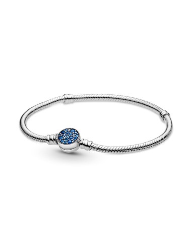 PULSERA PLATA MOMENTS CIERRE AZUL BRILLANTE