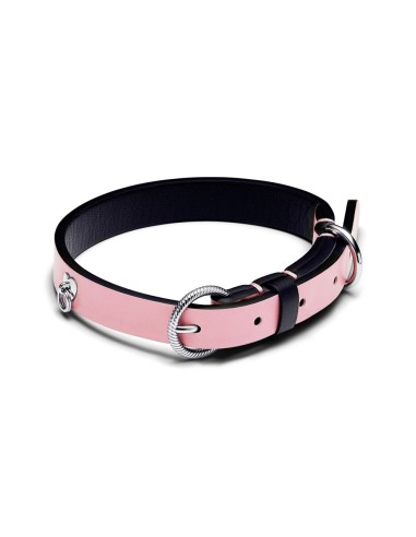 COLLAR FOR PETS IN PINK VEGETABLE FABRIC WITHOUT CU
