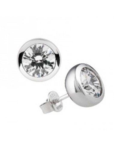 PENDIENTES PLATA CHATON 2PD8MM20CT