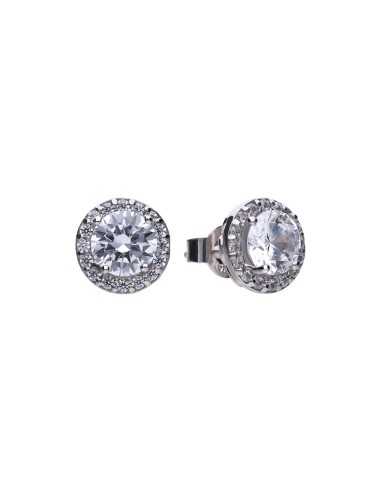 PENDIENTES PLATA DIAMONFIRE CIRCONITA CON ORLA