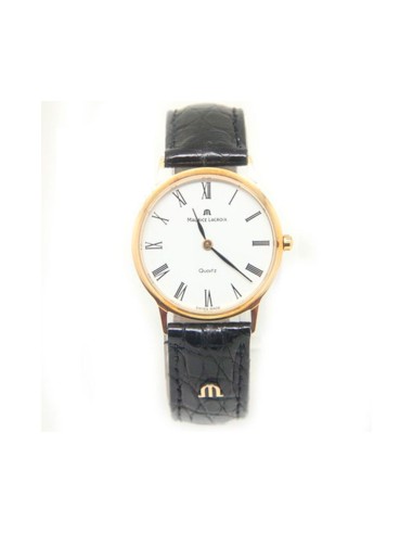 RELOJ MAURICE LACROIX ORO SRA CORREA NEGRA