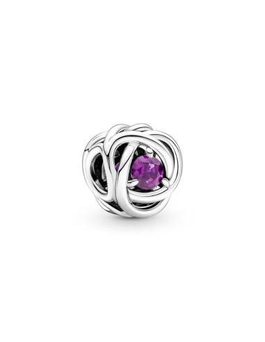 ABALORIO PLATA CIRCULO ETERNITY MORADO