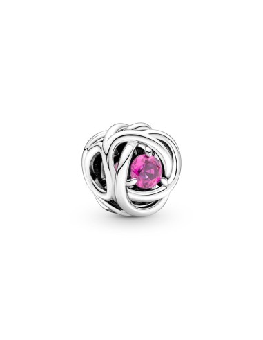 ABALORIO PLATA CIRCULO ETERNITY ROSA