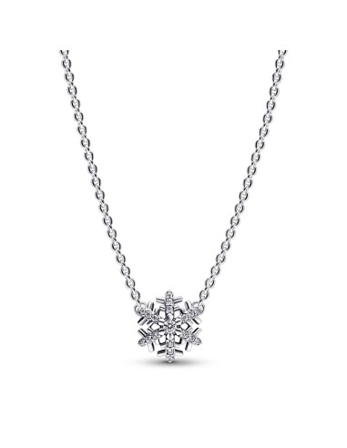  STERLING SILVER SHINY SNOWFLAKE NECKLACE