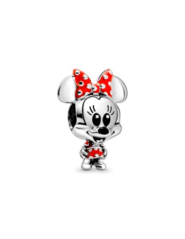 ABALORIO PLATA MINNIE MOUSE CON VESTIDO Y LAZO LUN