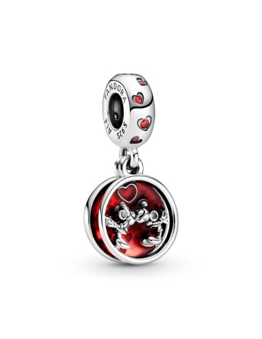 SILVER CHARM PENDANT LOVE AND KISSES MICKEY MINN