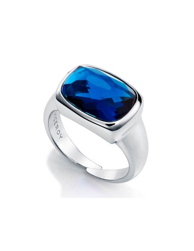 SORTIJA PLATA VICEROY JEWELS RODIO CRISTAL AZUL