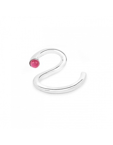 PENDIENTE PLATA LAVZ EARCUFF RODIO RUBI