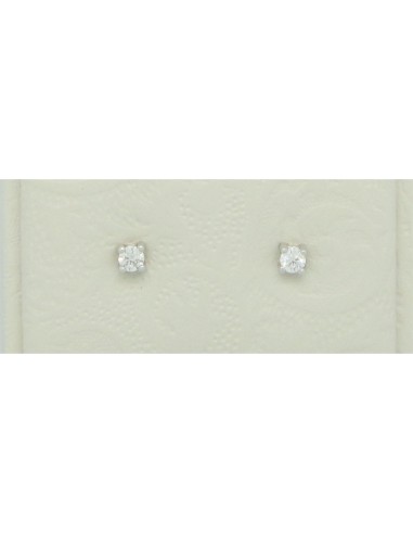 PENDIENTES ORO BLANCO 4 GARRAS BRILLANTES