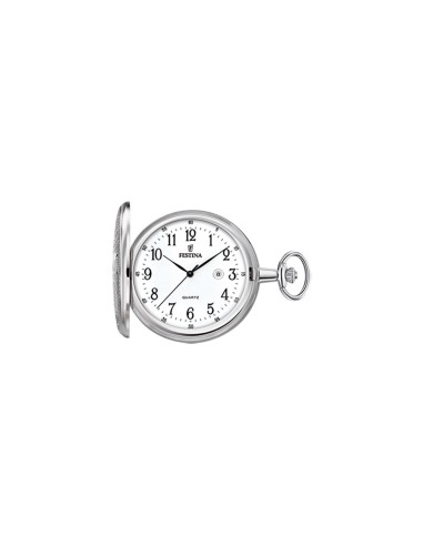 RELOJ FESTINA BOLSILLO ACERO ESFERA BLANCA