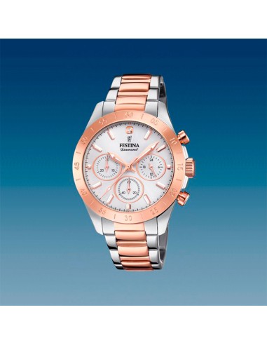 RELOJ FESTINA SRA CRONO ACERO BICOLOR IP ROSE