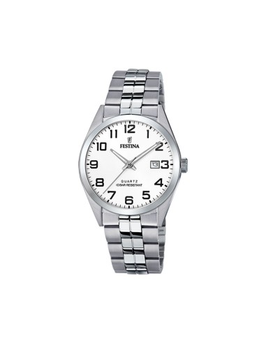 RELOJ FESTINA CLASSICS ESF BLANCO CORREA DE ACERO