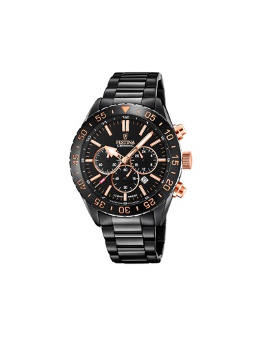 RELOJ FESTINA CRONO CERAMICA NEGRO ESF NEGRA