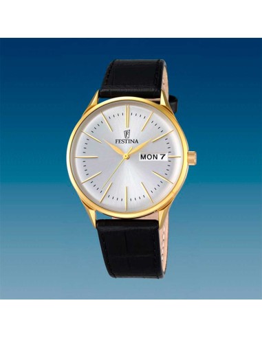 RELOJ FESTINA CAB ACERO IP DORADO CORREA PIEL