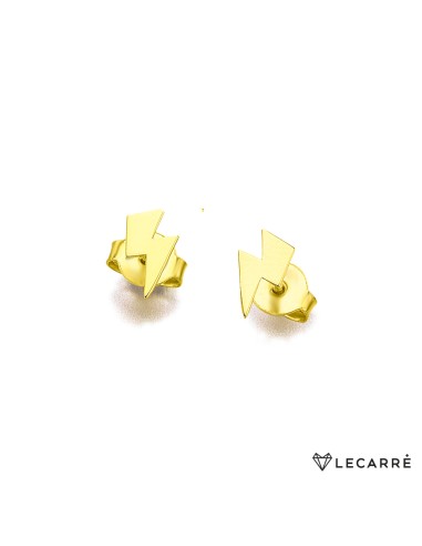 PENDIENTES ORO AMARILLO RAYO LISO