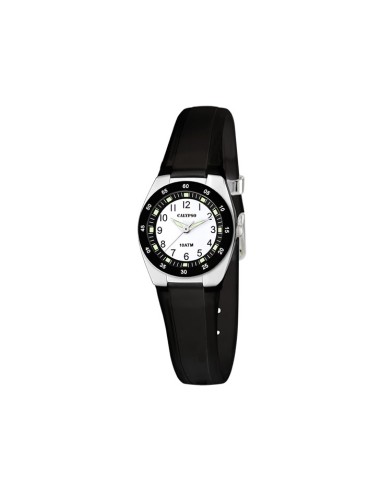 RELOJ CALYPSO SRA CAUCHO NEGRO PLATEADO