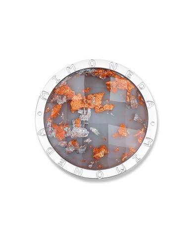 MONEDA LUNA GRIS DISCO ACERO COPOS ROS Y PLATEADO