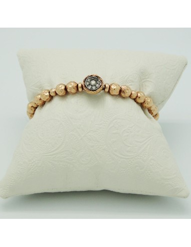 Bracelet ORO ROSA BRILLANTES BROWN GANCHO