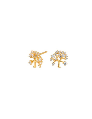 PENDIENTES PLATA ARBOL DORADO