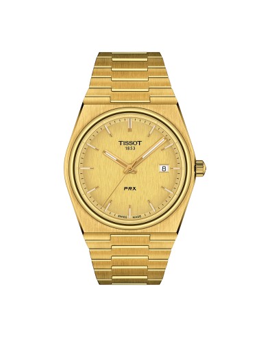 RELOJ TISSOT PRX 40MM BRAZALETE ACER IP DORADO