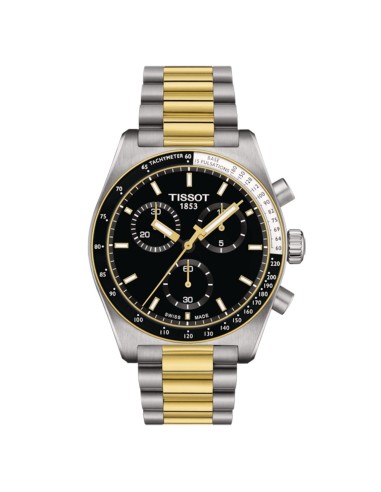 RELOJ TISSOT CRONOGRAGO PR516 BICOLOR ESFERA NEGRA