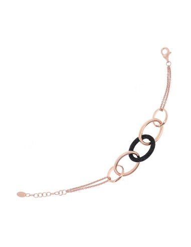 PULSERA PLATA ROSA NEGRO POLVERE DI SOGNI