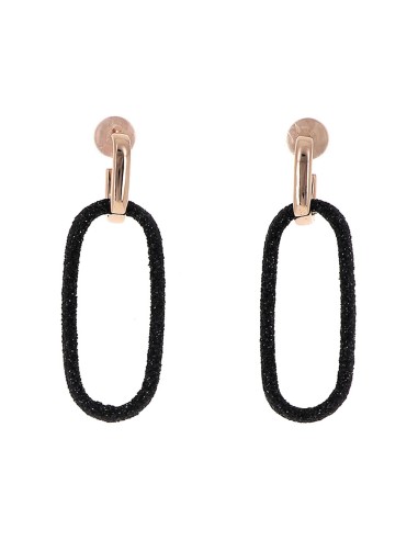 SILVER PESAVENTO POLVERE DI SOGNI BLACK EARRINGS