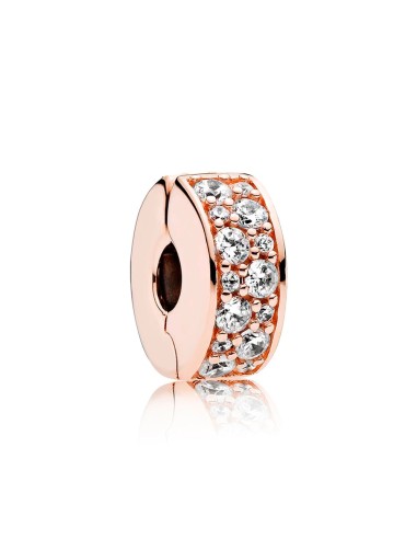 CLIP PLATE ELEGANCIA BRILLANTE PANDORA ROS