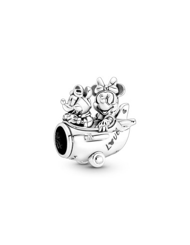 ABALORIO PLATA AVION MICKEY Y MINNIE MOUSE DISNEY