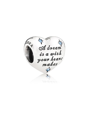 CINDERELLA HEART SILVER CHARM