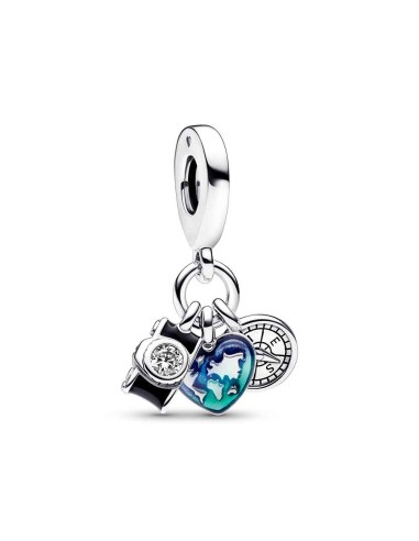 Charm Colgante Triple en plata de ley Cmara Cora