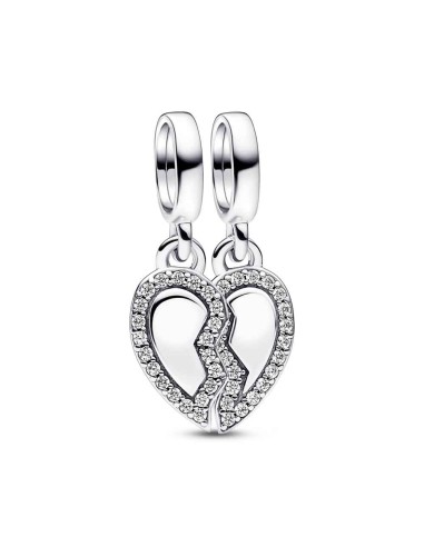 Charm Colgante Divisible en plata de ley Corazn A