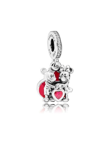 ABALORIO PLATA COLGANTE MINNIE  MICKEY CON AMOR