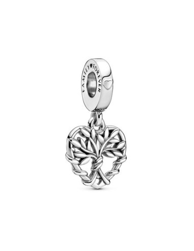 ABALORIO PLATA COLGANTE CORAZON ARBOL DE LA VIDA