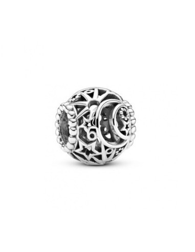 SILVER CHARM SUN STARS AND MOON FILIGREE